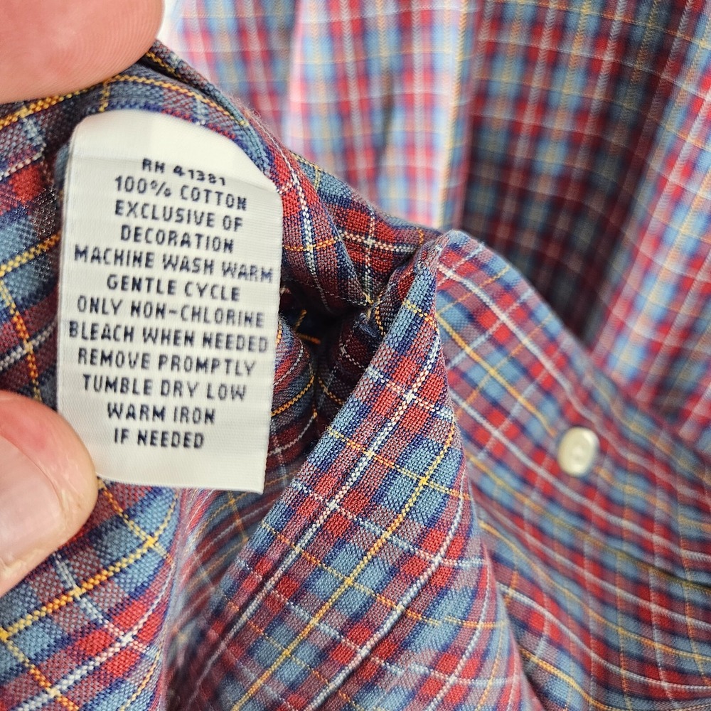 Ralph Lauren Long Sleeve Button Shirt Men's Size M 100% Cotton‎ Plaid - Picture 5 of 9